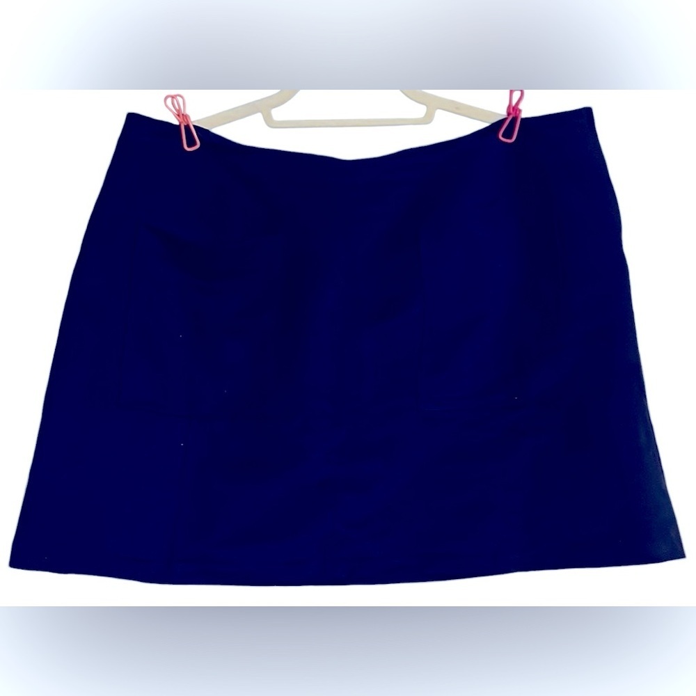 OLD NAVY Navy Blue Faux Suede Lined Mini Skirt, Size 14, GUC.